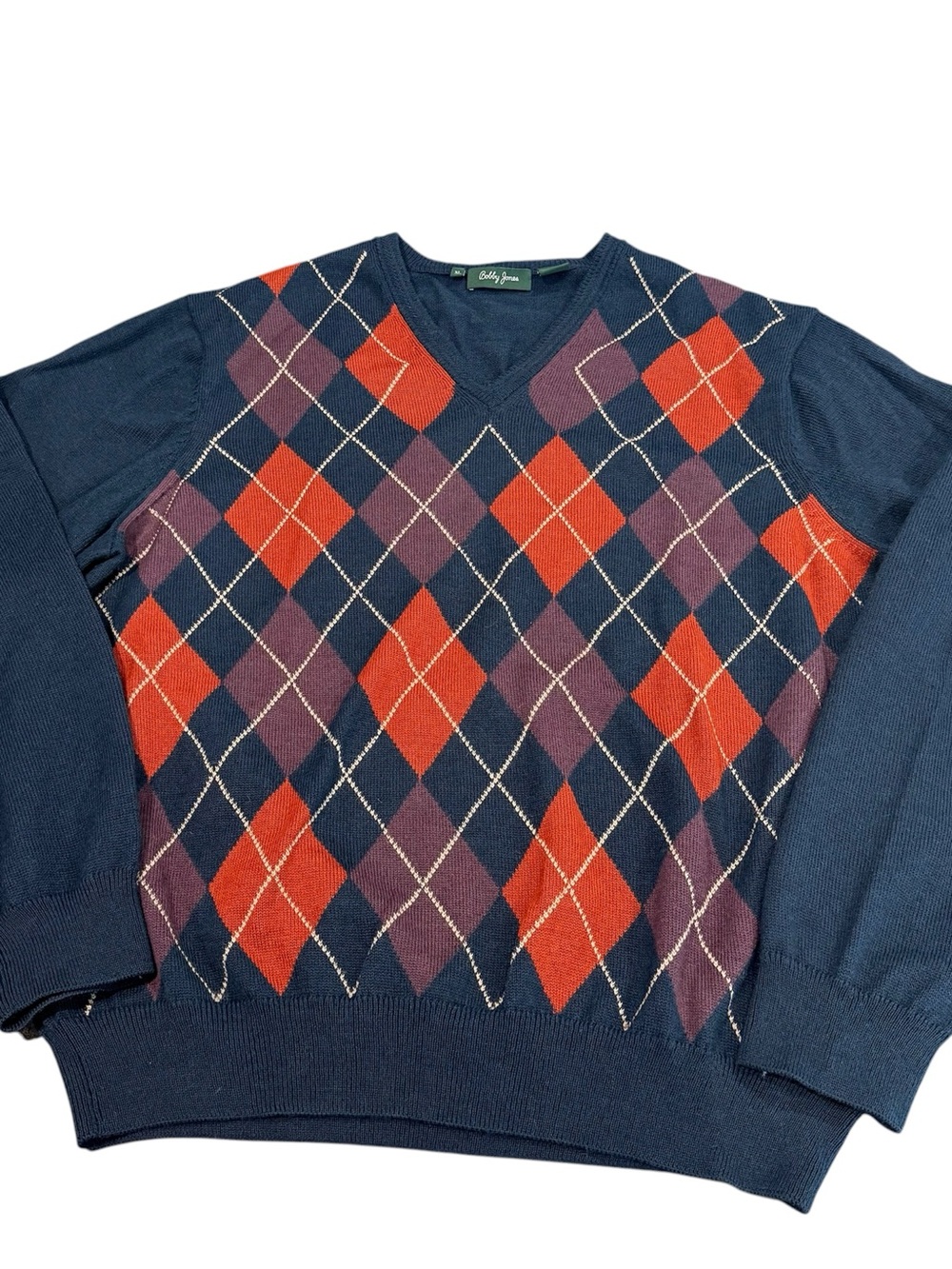 Vintage 100% baby alpaca Bobby Jones sweater men’s XL golf blue